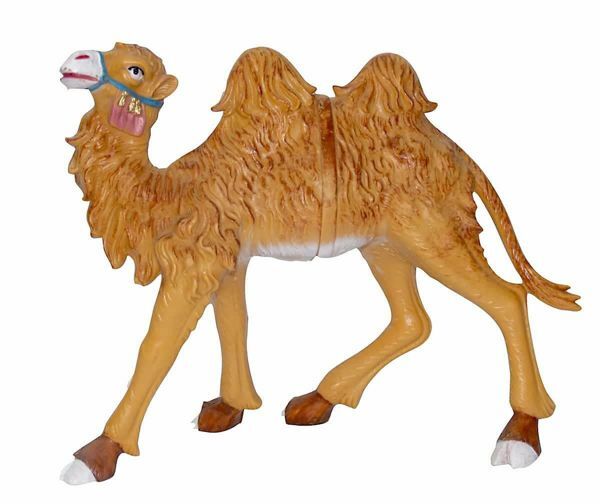 Imagen de Camello de pie cm 30 (12 inch) Lux Belén Euromarchi Estilo Tradicional en plástico PVC efecto madera para exteriores