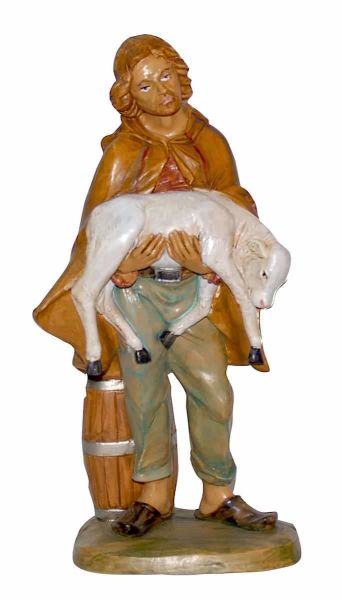 Picture of Shepherd with Lamb Euromarchi Lux Nativity 30 cm (12 inch) classic outdoor plastic