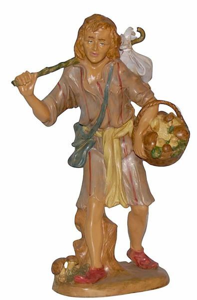 Immagine di Uomo con bastone Presepe Euromarchi Lux 30 cm plastica classico da esterno