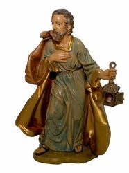 Picture of Saint Joseph cm 20 (8 inch) Euromarchi Nativity Scene Neapolitan style in wood stained plastic PVC for outdoor use