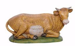 Picture of Ox cm 20 (8 inch) Euromarchi Nativity Scene Neapolitan style in wood stained plastic PVC for outdoor use
