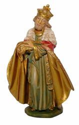 Picture of Caspar White Wise King cm 20 (8 inch) Euromarchi Nativity Scene Neapolitan style in wood stained plastic PVC for outdoor use