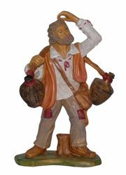 Picture of Shepherd with Pitchers cm 20 (8 inch) Euromarchi Nativity Scene Neapolitan style in wood stained plastic PVC for outdoor use