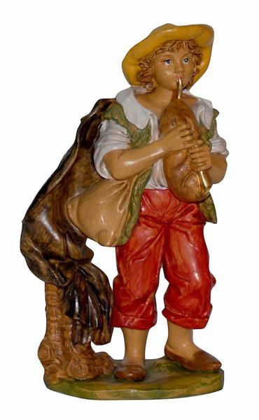 Immagine di Pastore con Piffero Presepe Euromarchi 20 cm napoletano plastica da esterno