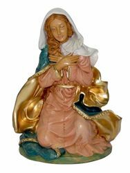 Immagine di Madonna / Maria cm 30 (12 inch) Presepe Euromarchi in plastica PVC per esterno tinto legno Stile Napoletano