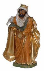 Picture of Balthazar Black Wise King cm 30 (12 inch) Euromarchi Nativity Scene Neapolitan style in wood stained plastic PVC for outdoor use