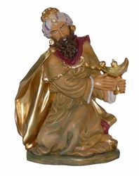 Picture of Melchior Saracen Wise King cm 30 (12 inch) Euromarchi Nativity Scene Neapolitan style in wood stained plastic PVC for outdoor use