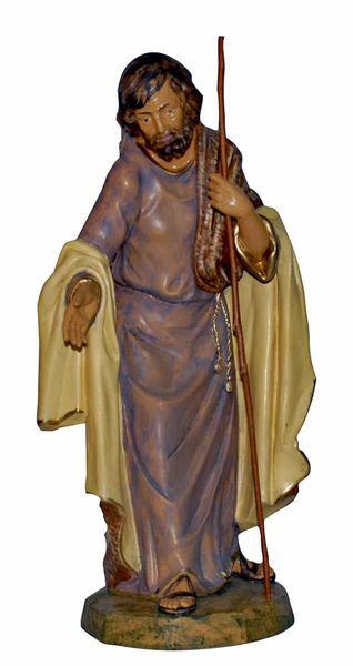 Picture of Saint Joseph cm 45 (18 inch) Lux Euromarchi Nativity Scene Traditional style in wood stained plastic PVC for outdoor use