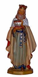Picture of Caspar White Wise King cm 45 (18 inch) Lux Euromarchi Nativity Scene Traditional style in wood stained plastic PVC for outdoor use