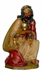 Picture of Melchior Saracen Wise King cm 45 (18 inch) Lux Euromarchi Nativity Scene Traditional style in wood stained plastic PVC for outdoor use