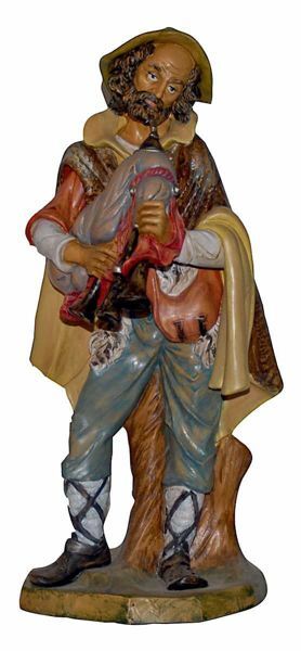 Picture of Bagpiper Shepherd Euromarchi Lux Nativity 45 cm (18 inch) large classic outdoor plastic