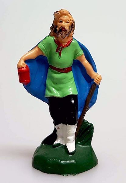 Imagen de Pastor con Linterna Belén Pellegrini 4 cm miniatura plástico pintado