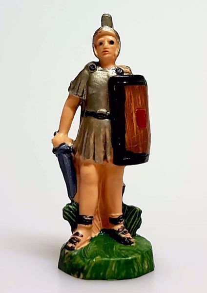 Immagine di Soldato statuina Presepe Pellegrini mini 4 cm plastica colorato