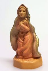 Imagen de María / Madonna cm 4 (1,6 inch) Belén Pellegrini Estatua en plástico PVC árabe tradicional pequeño Efecto Madera para uso en interior exterior