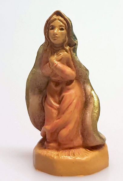 Immagine di Madonna / Maria cm 4 (1,6 inch) Presepe Pellegrini Tinto Legno Statua in plastica PVC Arabo tradizionale piccolo per interno esterno 