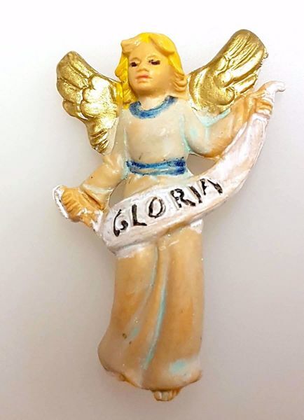 Picture of Glory Angel cm 4 (1,6 inch) Pellegrini Nativity Scene small size Statue Wood Stained plastic PVC traditional Arabic indoor outdoor use 