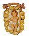 Picture of Nativity Set Holy Family 8 Pieces cm 13 (5,1 inch) Lux Euromarchi Nativity Scene Traditional style in wood stained plastic PVC for outdoor use