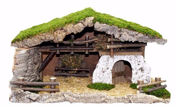 Immagine di Capanna Presepe Euromarchi 13 cm legno