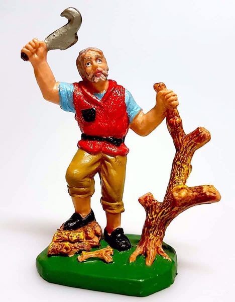 Immagine di Boscaiolo Presepe Pellegrini 6 cm piccolo economico colorato