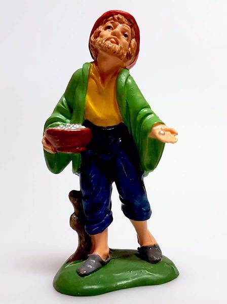 Imagen de Pastor con Linterna Belén Pellegrini 6 cm plástico pintado