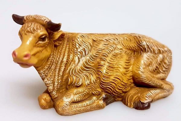 Immagine di Bue Presepe Pellegrini 6 cm piccolo economico tinto legno