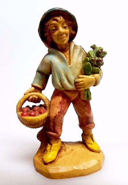 Imagen de Pastor con Fruta Belén Pellegrini 6 cm mini plástico barato