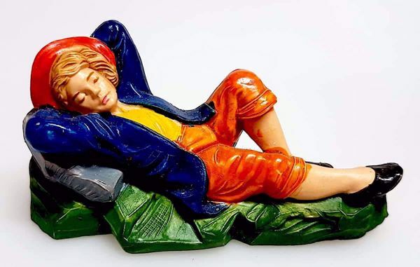 Picture of Sleeping Shepherd Pellegrini Nativity small 8 cm (3,1 inch) cheap plastic