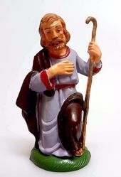 Immagine di San Giuseppe cm 10 (3,9 inch) Presepe Pellegrini Colorato Statua in plastica PVC Arabo tradizionale piccolo per interno esterno 