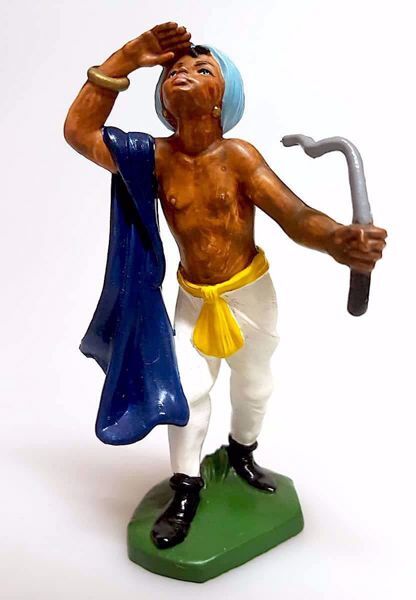 Immagine di Cammelliere Presepe Pellegrini 10 cm plastica economico colorato