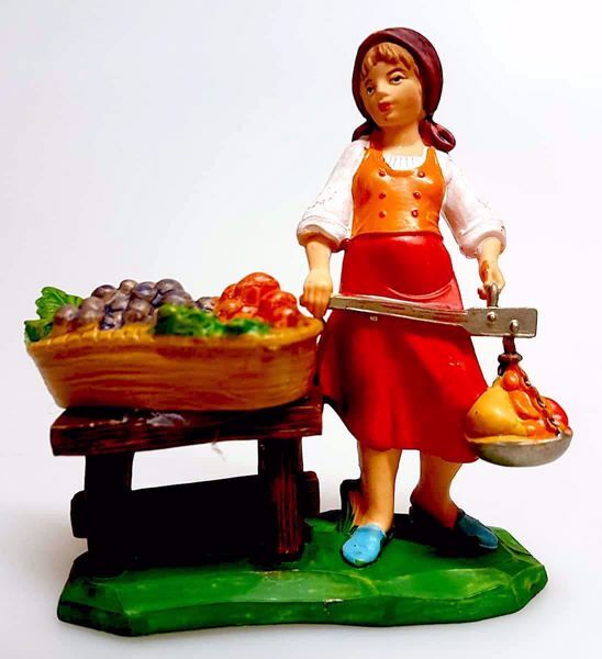 Picture of Woman with Fruit Pellegrini Nativity 10 cm (3,9 inch) inexpensive plastic