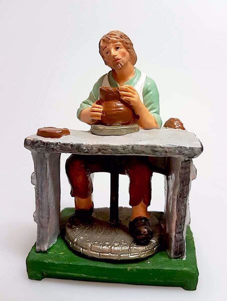 Immagine di Vasaio Presepe Pellegrini 10 cm plastica economico colorato