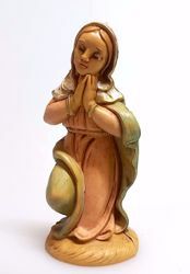 Picture of Mary / Madonna cm 10 (3,9 inch) Pellegrini Nativity Scene small size Statue Wood Stained plastic PVC traditional Arabic indoor outdoor use 
