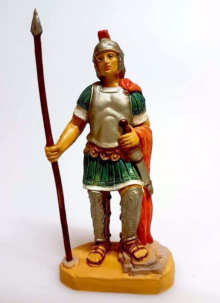 Immagine di Soldato cm 10 (3,9 inch) Presepe Pellegrini Tinto Legno Statua in plastica PVC Arabo tradizionale piccolo per interno esterno 