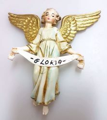 Picture of Glory Angel cm 11 (4,3 inch) Pellegrini Nativity Scene small size Statue in Porcelain stained plastic PVC traditional Arabic indoor outdoor use 