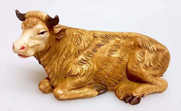 Immagine di Bue Presepe Pellegrini 11 cm plastica effetto porcellana