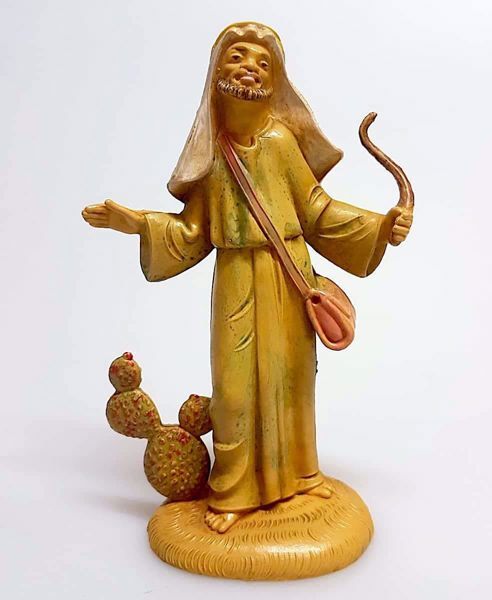 Immagine di Cammelliere Presepe Pellegrini 11 cm plastica economico italiano tinto legno
