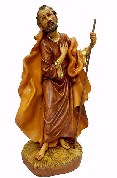 Immagine di San Giuseppe Presepe Pellegrini 50 cm resina grande da esterno