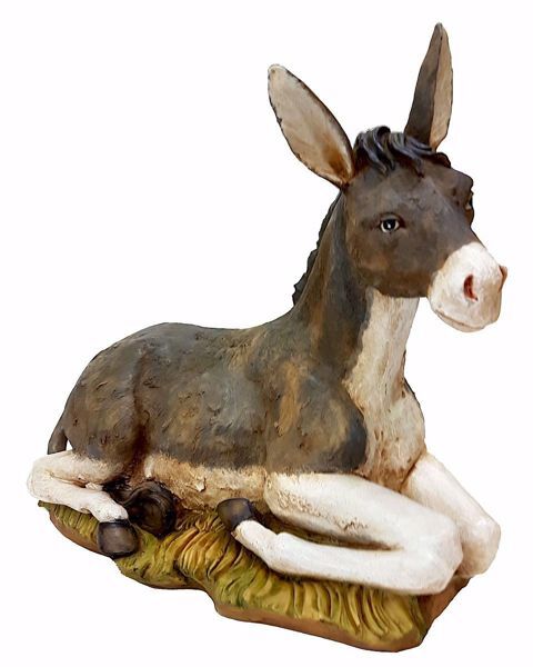 Immagine di Asino Presepe Pellegrini 50 cm resina grande da esterno