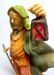 Immagine di Pastore con Lanterna e Pecora cm 30 (11,8 inch) Presepe Pellegrini in Resina Oxolite Arabo tradizionale Statua grande per interno esterno