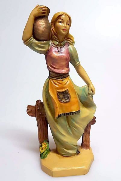 Immagine di Donna con anfora Presepe Pellegrini 16 cm plastica economico da esterno