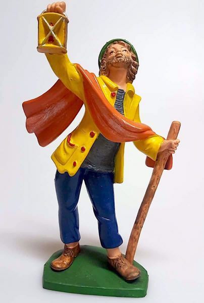 Imagen de Pastor con Linterna Belén Pellegrini 16 cm plástico barato para exterior