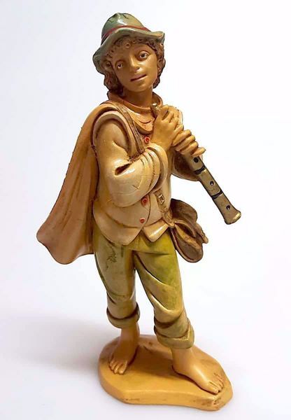 Picture of Shepherd with Flute Pellegrini Nativity 16 cm (6,3 inch) inexpensive plastic for outdoor