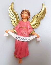 Immagine di Angelo Gloria cm 12 (4,7 inch) Presepe Pellegrini Colorato Statua in plastica PVC Arabo tradizionale piccolo per interno esterno 