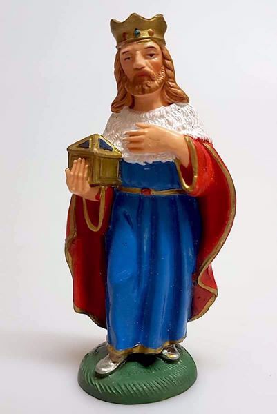 Imagen de Rey Mago Blanco Belén Pellegrini 12 cm plástico barato pintado
