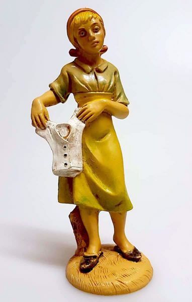 Picture of Woman washing Pellegrini Nativity 12 cm (4,7 inch) inexpensive plastic