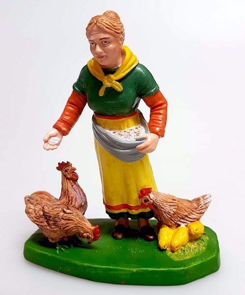 Picture of Woman with Hen Pellegrini Nativity 12 cm (4,7 inch) inexpensive plastic