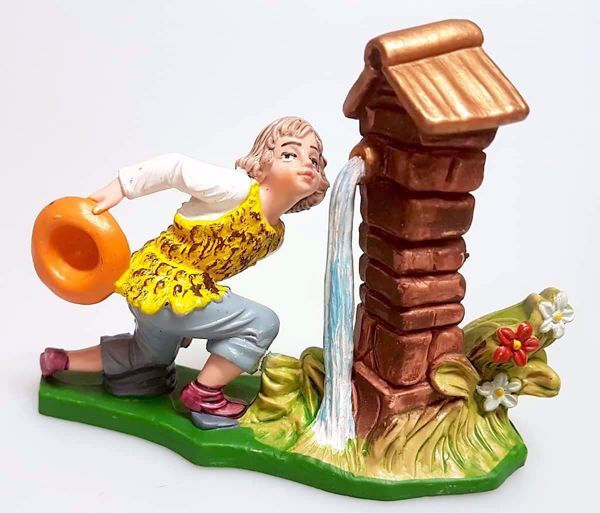 Picture of Shepherd at the Fountain Pellegrini Nativity 12 cm (4,7 inch) inexpensive plastic