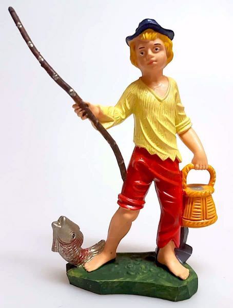 Immagine di Pescatore Presepe Pellegrini 12 cm plastica economico colorato