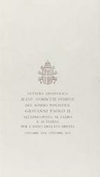 Imagen de Mane nobiscum Domine. Lettera apostolica per l’Anno dell’Eucaristia, ottobre 2004-ottobre 2005. 7 ottobre 2004