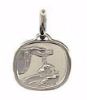 Picture of Catholic Baptism jewelry white gold 18k medal